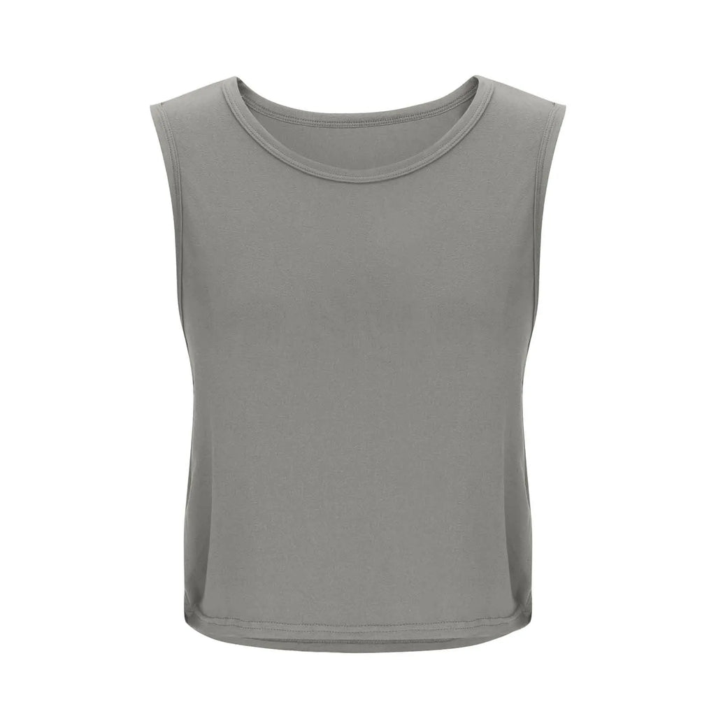 Women’s Sleeveless Yoga Top Breathable Workout Tank Crop Top Athletic Running Vest