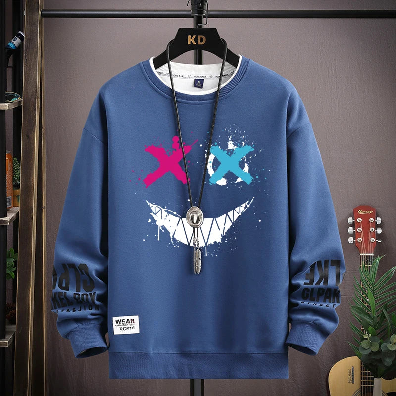 Unisex Oversized Hip Hop Graphic T-Shirt - Long Sleeve Harajuku Streetwear Top, Spring & Autumn, S-5XL