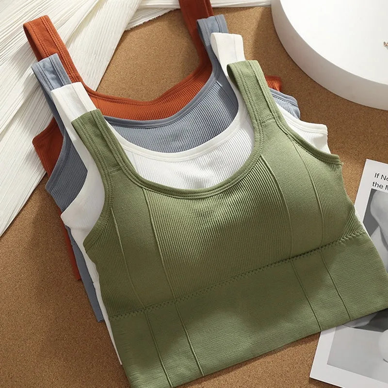 Women’s Seamless Sports Bra – Breathable Anti-Sweat Fitness Top for Gym & Yoga