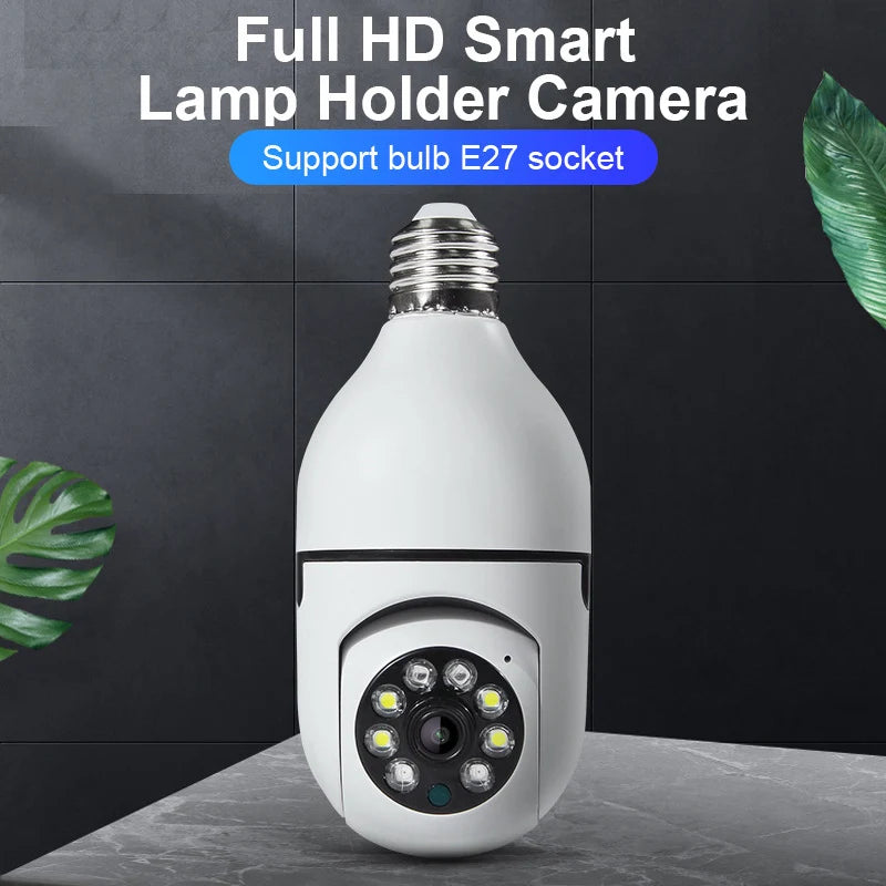 Smart Home E27 Wifi Bulb Surveillance Camera HD Night Vision Two Way Audio Motion Detection