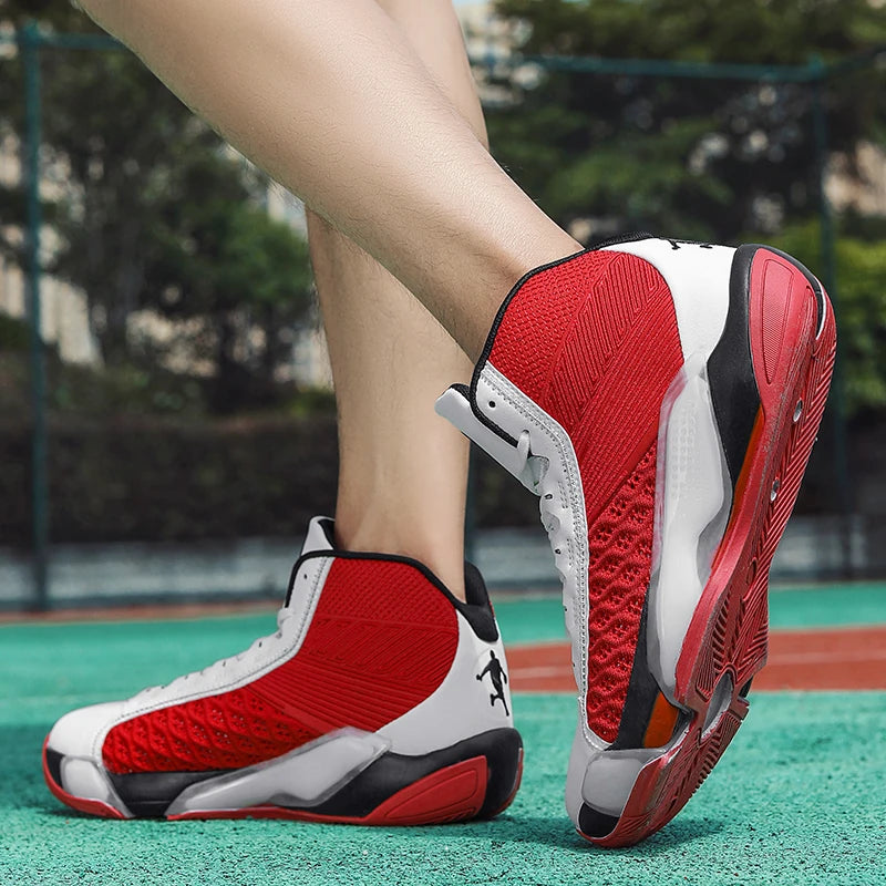 Men’s High-Top Basketball Sneakers | Breathable Non-Slip Outdoor Sports Shoes
