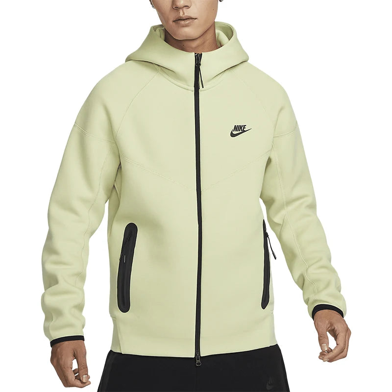 Premium Men's Athletic Hooded Windbreaker - Soft-Touch Full-Zip Layering Jacket (FB7922-371) - Deep Teal Green