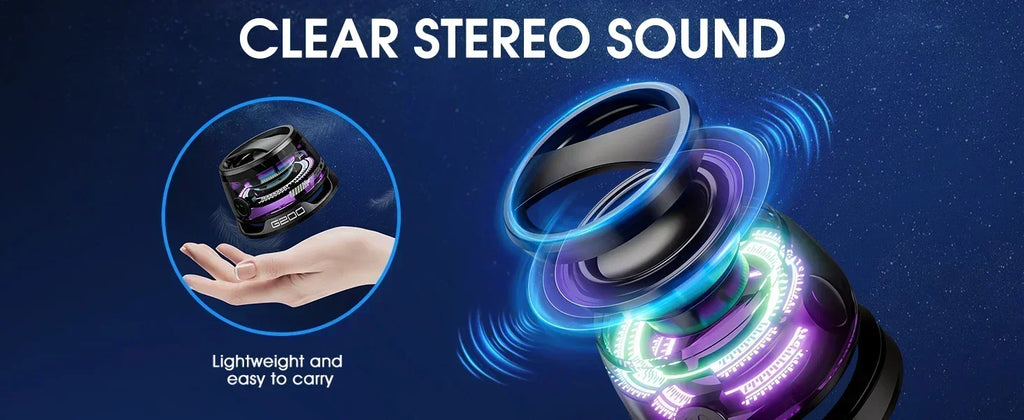 G200 Portable Bluetooth Speaker with Bluetooth 5.3, RGB Ambient Light, Long Battery Life & Magnetic Phone Stand