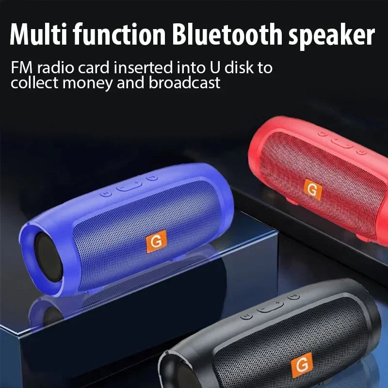 Portable Bluetooth Subwoofer – Wireless Waterproof Loudspeaker with TF Card & FM Support