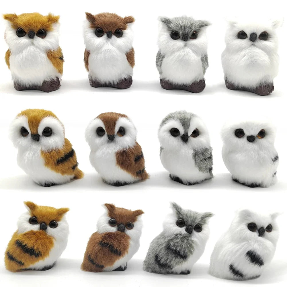Simulation Owl Ornaments Plush Toys Cute Doll Artificial Fur Toy Christmas Tree Decor Pendant Christmas Gift For Kids Home Decor - trendingshoping.com