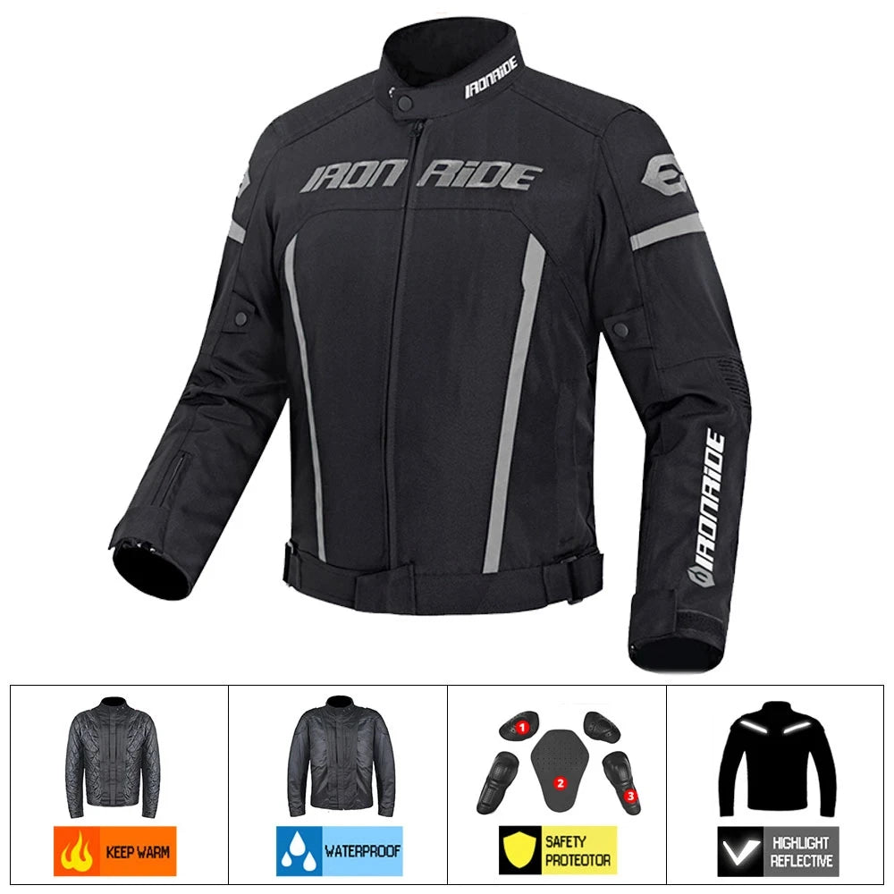 Waterproof Motorcycle Jacket and Pants Suit for Men and Women Detachable Interior Moto Clothes Keep Warm