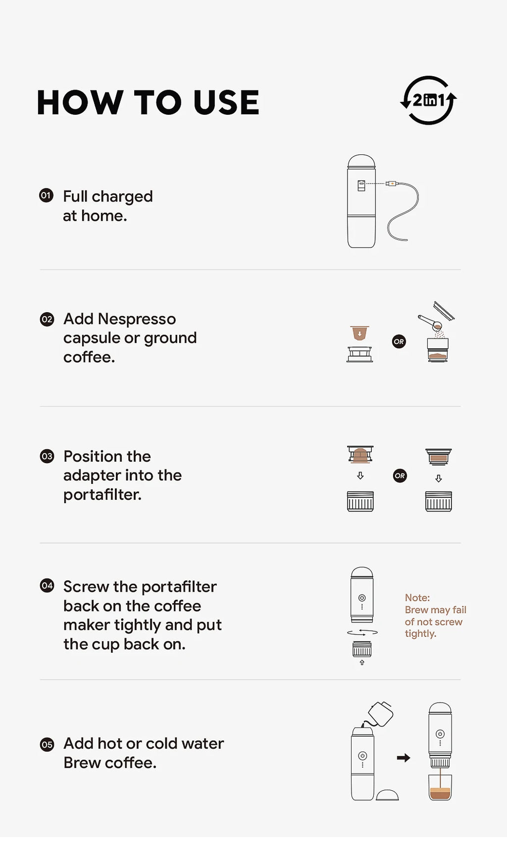 Cafelffe Outdoor Combination Wireless Electric portable espresso machine, Coffee Gift Giving Camping hiking Travel bag cafetera