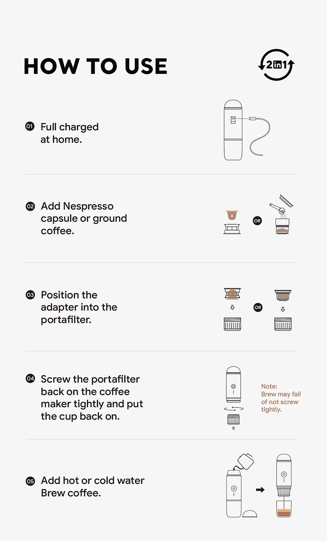 Cafelffe Outdoor Combination Wireless Electric portable espresso machine, Coffee Gift Giving Camping hiking Travel bag cafetera