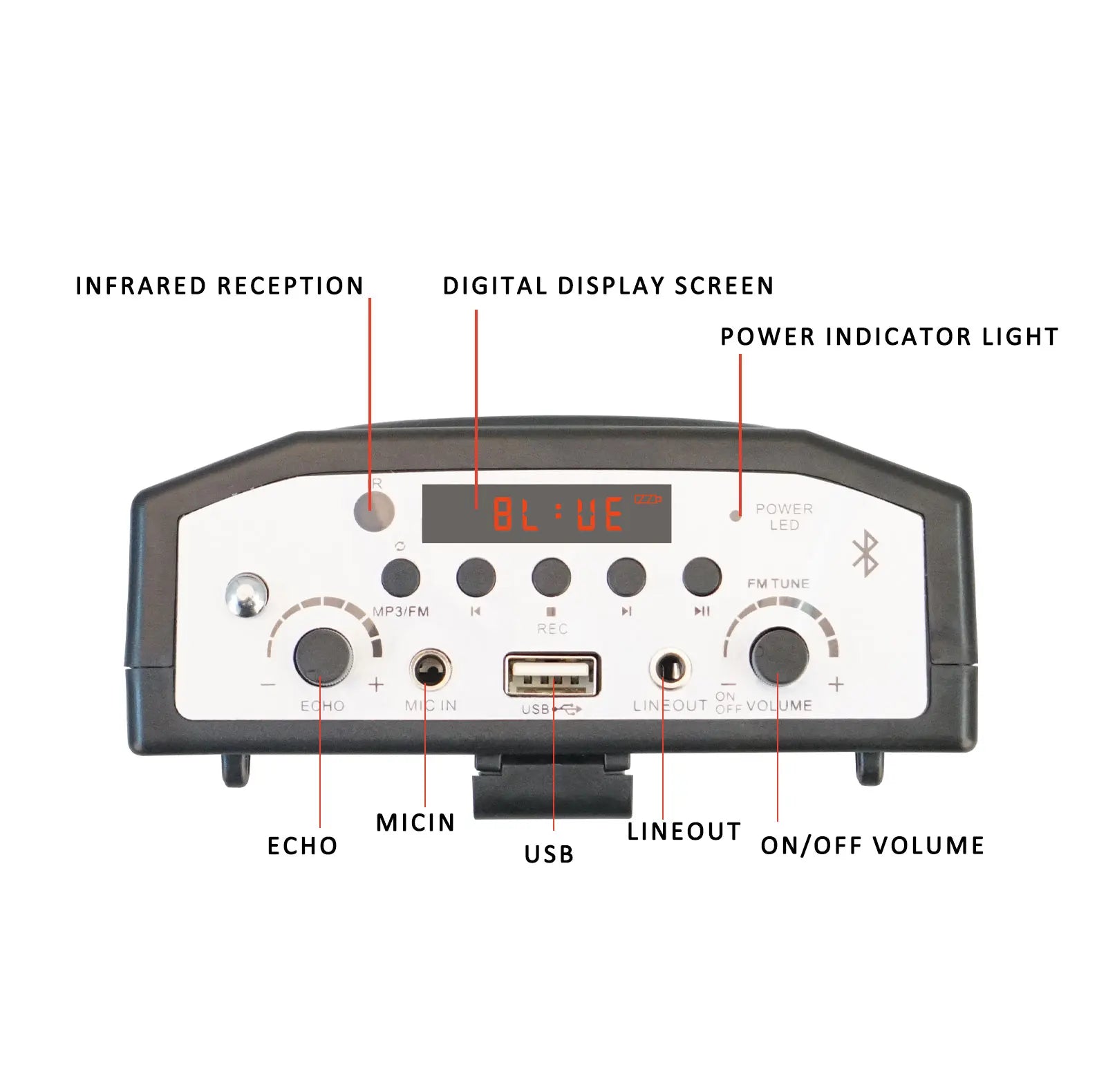 Speaker for Teachers Loudspeaker Microphone Portable Voice Amplifier Mini Wired Audio Natural Stereo Sound Speech