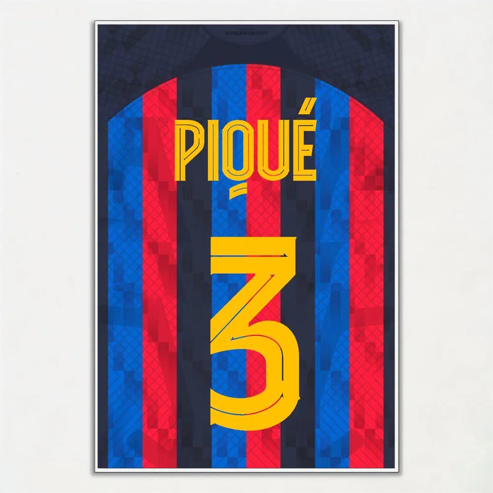 Football Jersey Name Poster Home Living Room Bedroom Bar Cafe Wall Art Decor