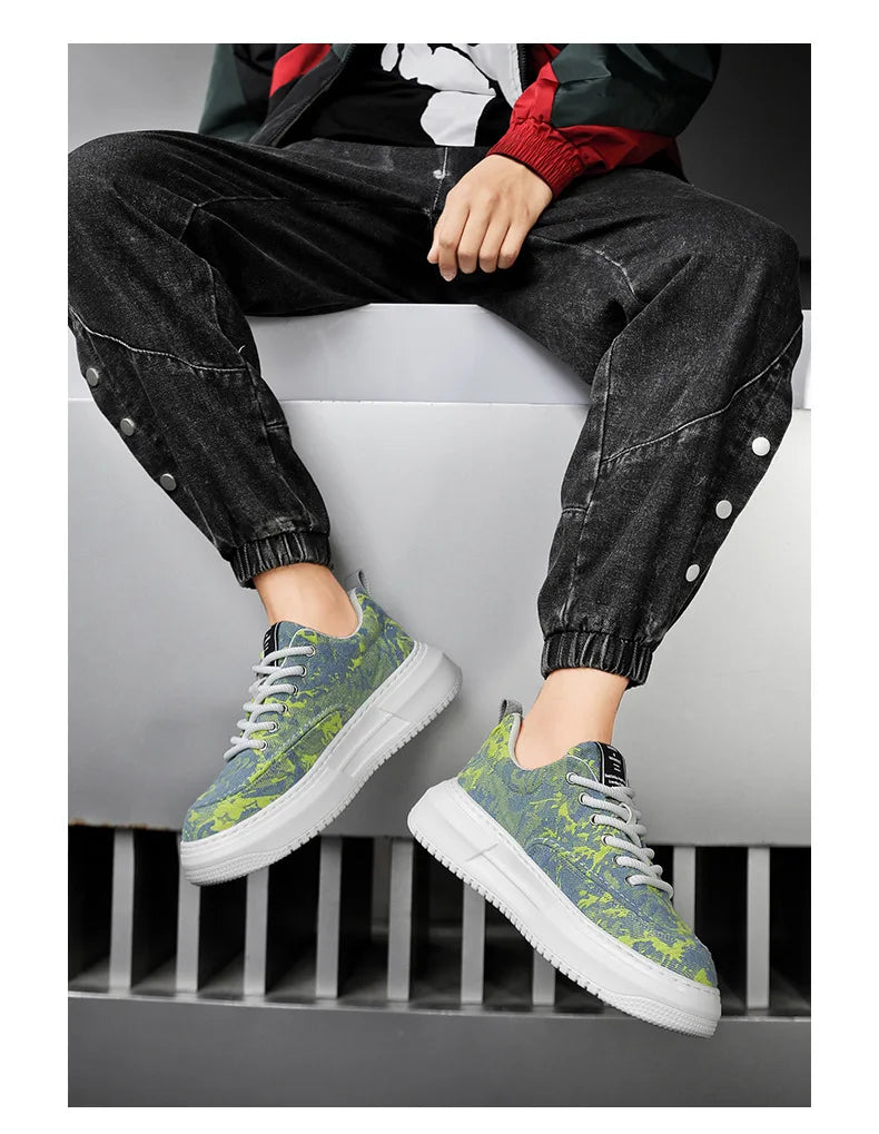 Men’s Casual Platform Sneakers | Breathable Non-Slip Sports Shoes 2025