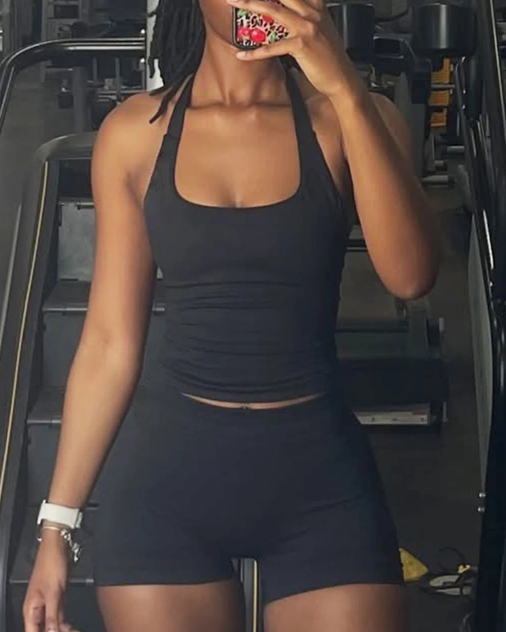 Women’s Gym Top Strappy Workout Tank Padded Sports Bra Backless Yoga Seamless Crop Top