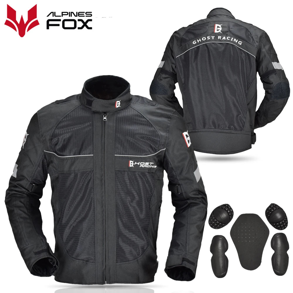 Men Motorcycle Armor Jacket Coat Summer and Winter Warm Motorbike Riding Reflective Anti Collision Moto Protective Gear