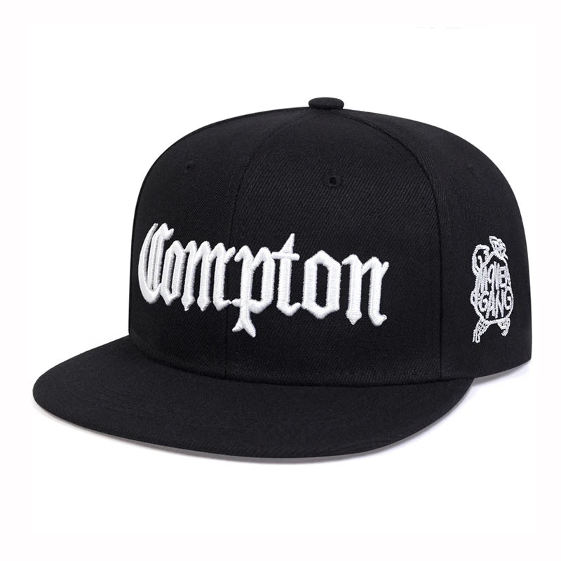 COMPTON Embroidered Hip Hop Baseball Cap – Adjustable Snapback for Men & Women