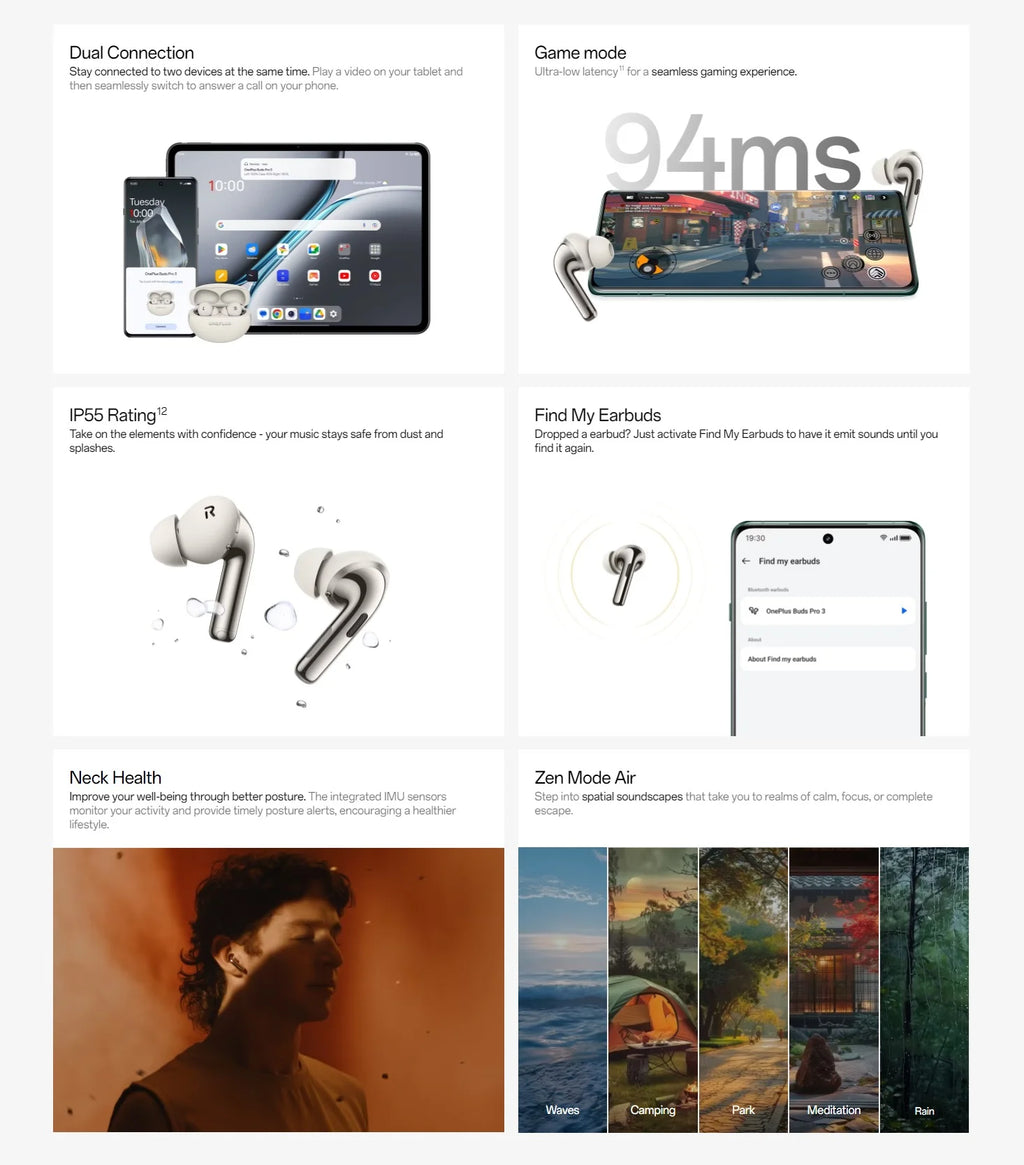 Global Version OnePlus Buds Pro 3 Earphone Up to 50dB Noise Canceling Spatial Audio with Head Tracking Hi-Resolution Audio - trendingshoping.com