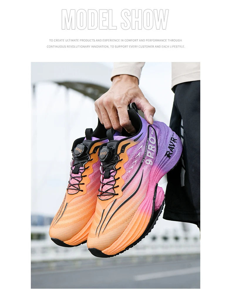 Marathon Running Shoes with Carbon Plate | Lightweight Breathable Non-Slip Sports Sneakers