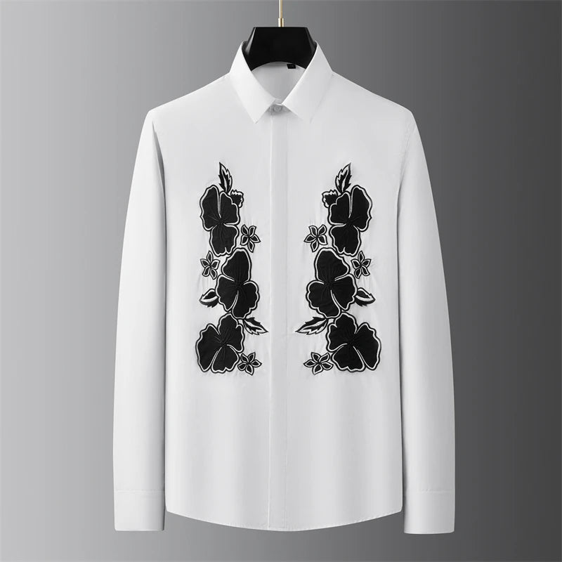 2025 new men's printed shirts classic luxury high quality shirts designer design comfortable soft menswear