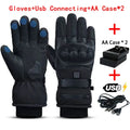 Rechargeable Heated Motorcycle Gloves Men Warm Tactical Cycling Gloves