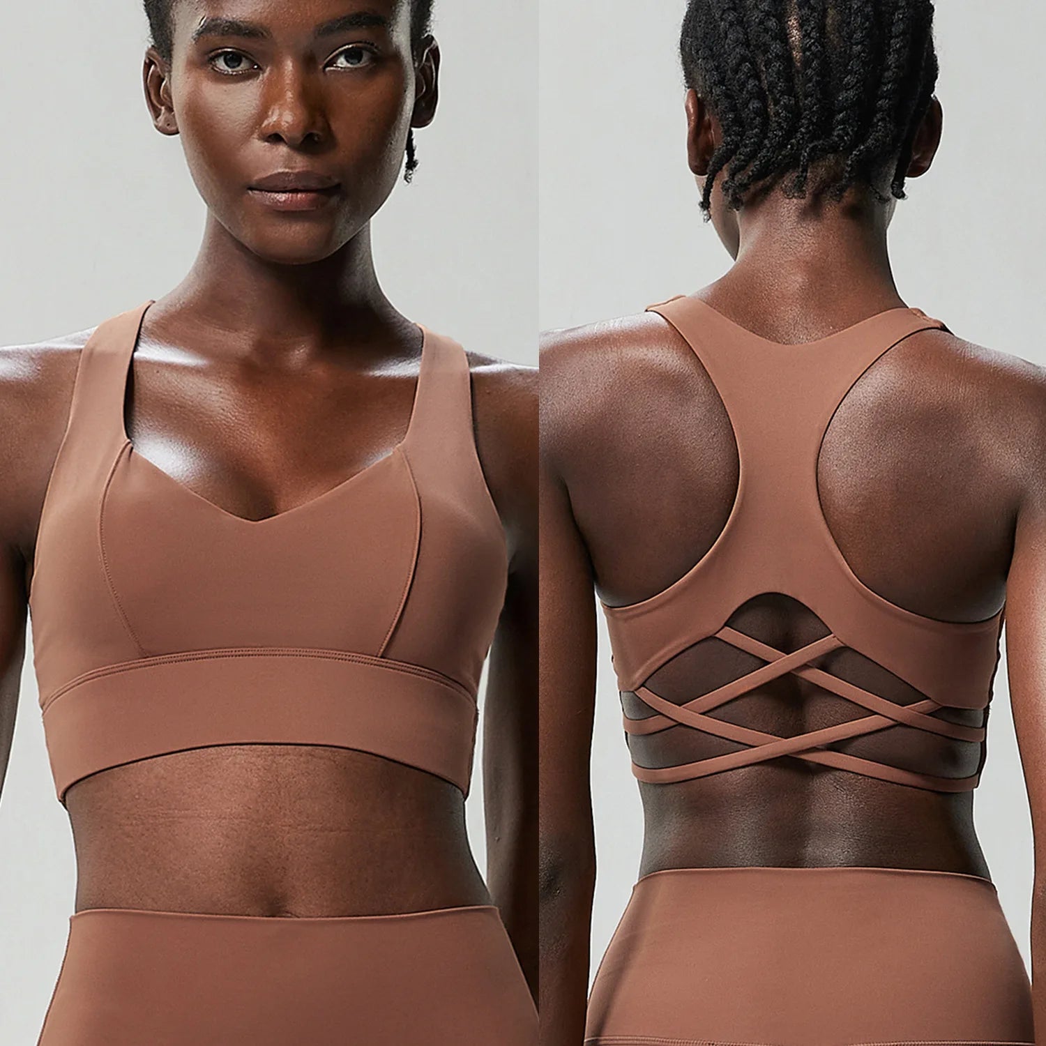 Women’s High-Impact Sports Bra - Buttery Soft Push-Up Gym Crop Top for Yoga & Fitness