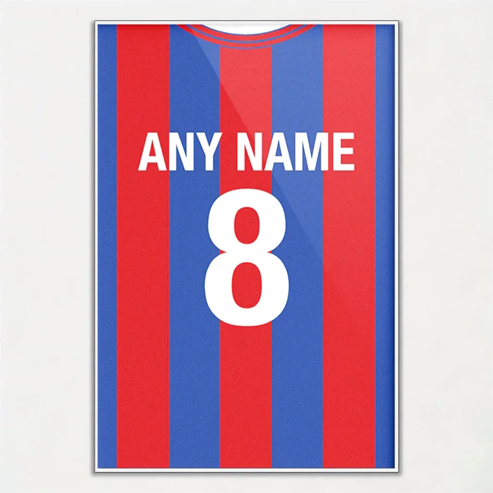 Football Jersey Name Poster Home Living Room Bedroom Bar Cafe Wall Art Decor