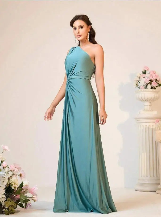 Women's Elegant Backless Evening Gown - European Style Banquet & Gala Dress