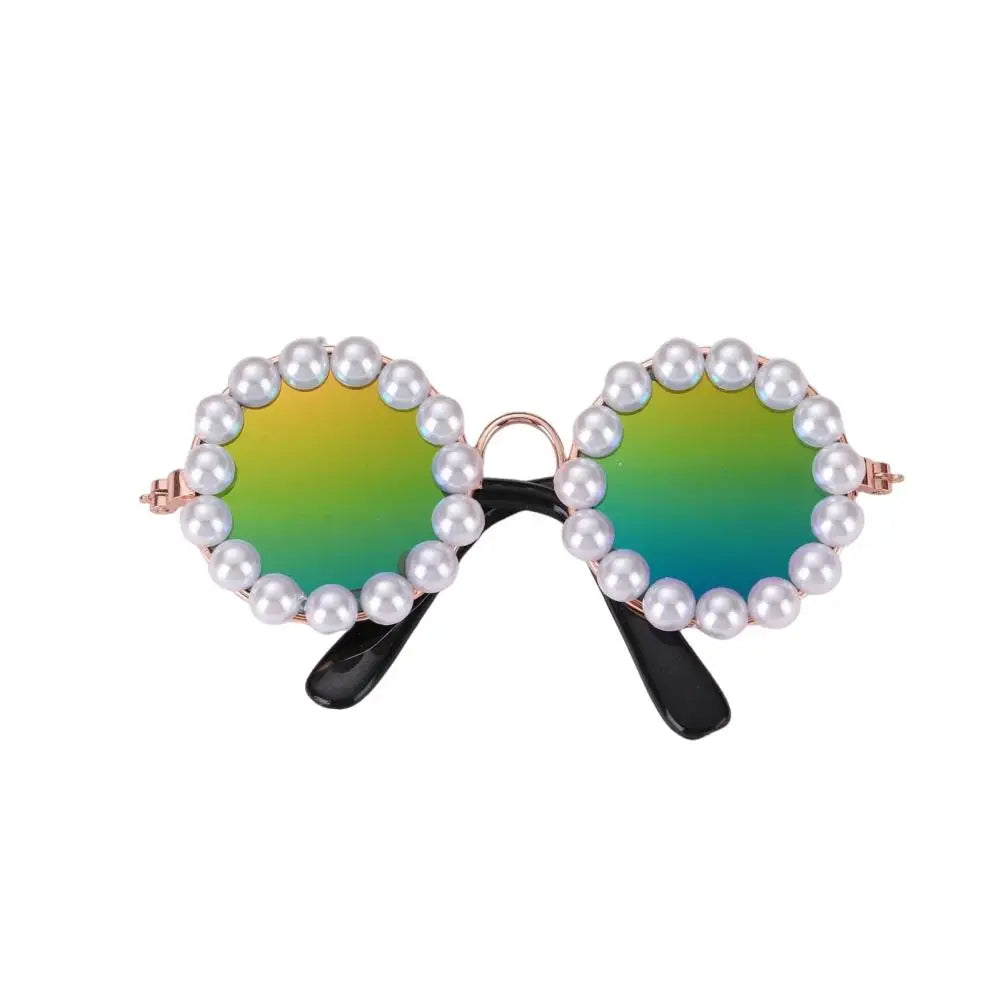 Pet Costume Sunglasses Faux Pearl Decor for Cats Dogs