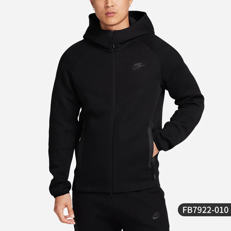 Men's Tech Fleece Windrunner Jacket | Hooded Knit Sportswear - Black FB7922