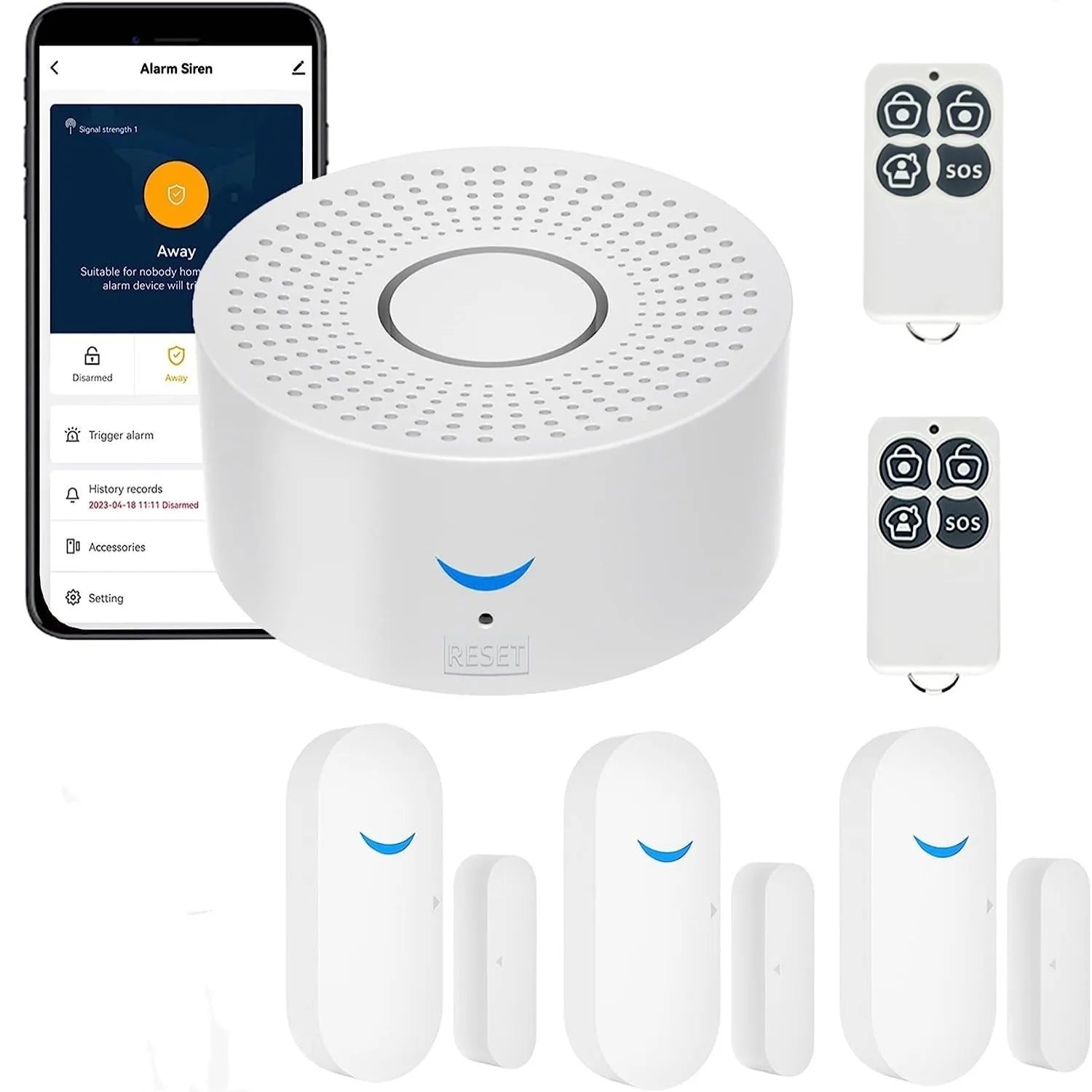 Wireless Wifi Smart Home Automation Security Alarm System With Door Sensor Motion Sensor Smart Life App Burglar Siren