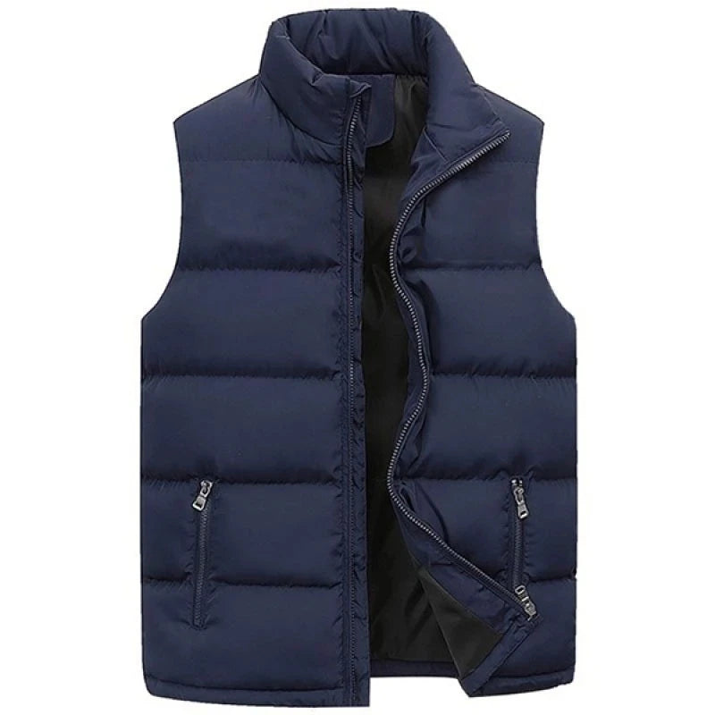 Men Winter Vest Jacket Sleeveless Waterproof Outerwear