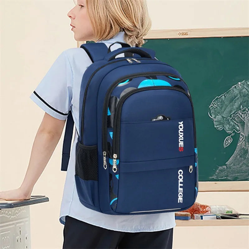 Children’s Waterproof School Backpack for Boys Teens Primary School Book Bag