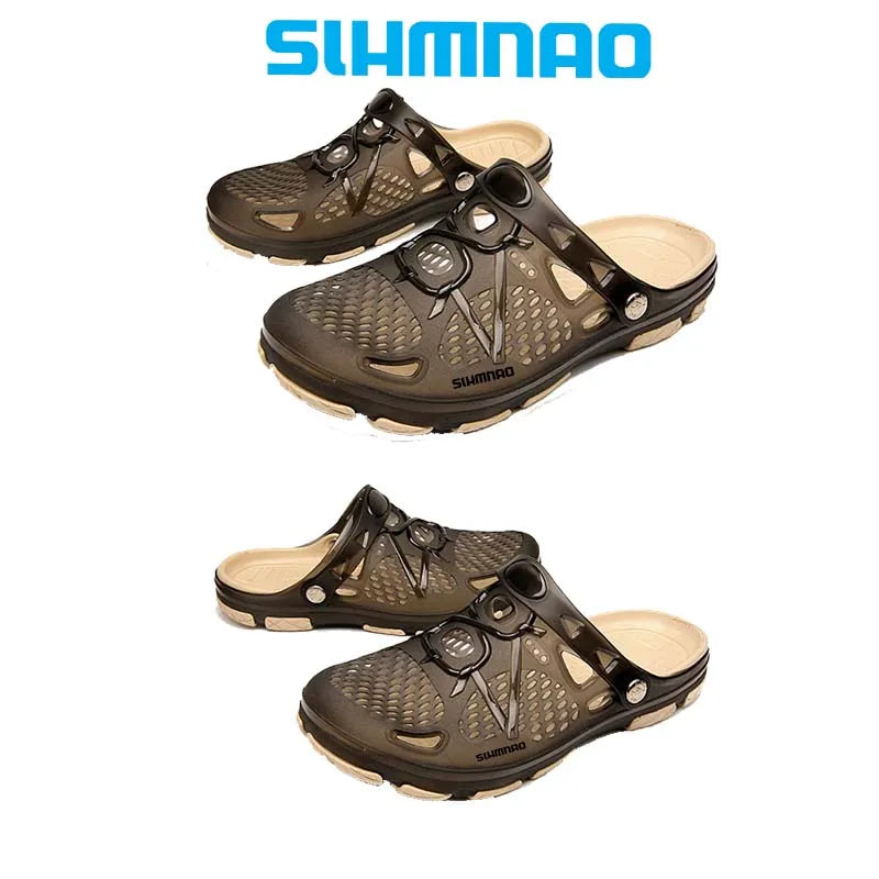 2026 Men's Summer Outdoor Sandals Anti-Skid Thick Soled Fishing Shoes - Lightweight Casual Beach Water Shoes - Durable Breathable Garden Clogs & Home Slippers