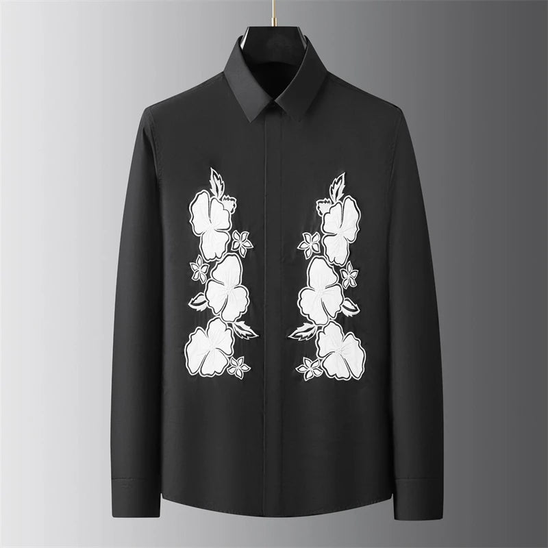 2025 new men's printed shirts classic luxury high quality shirts designer design comfortable soft menswear