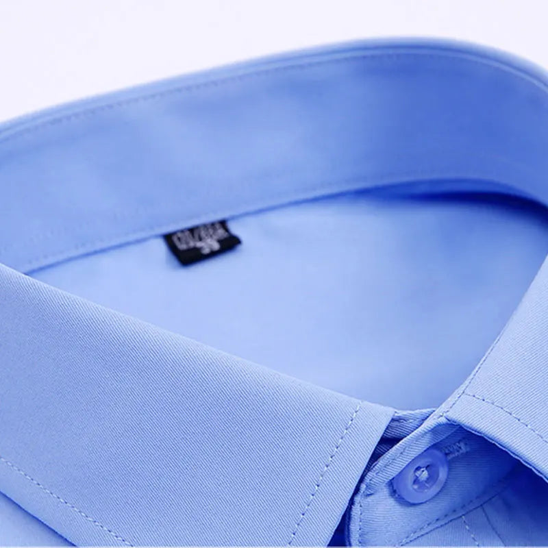 Men's Non-Iron Business Shirt Long Sleeve Breathable Lightweight - Formal Workwear