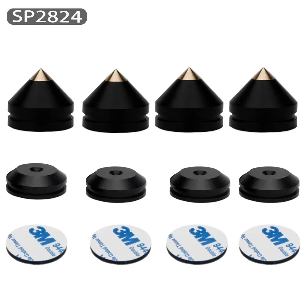Speaker Stand Feet Foot Pad aluminium alloy metal Spikes Cone Floor Foot Nail for loudspeakers Shoes Spike shock absorber
