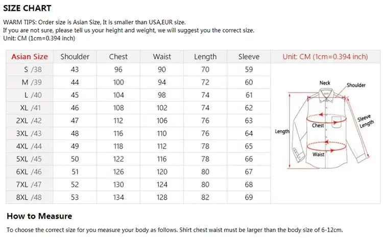 Men's Slim Fit Dress Shirt – Long Sleeve, Breathable Solid Color, Non-Iron Business Casual High-Quality Shirt