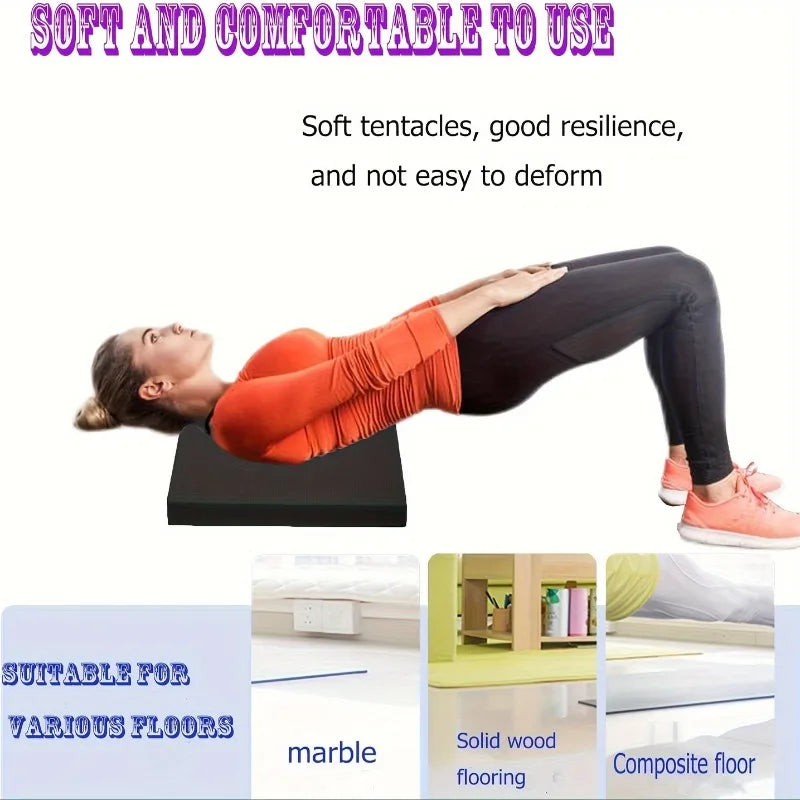 Thick Yoga Mat Home Workout Balanced Gymnastics Mat Pilates Accessories Non Slip Abdominal Wheel Assisted Kneeling Pad Gym