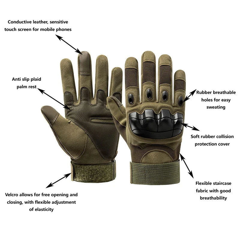 Cycling Riding Gloves Full Half Finger Tactical Outdoor Sport Training Gloves