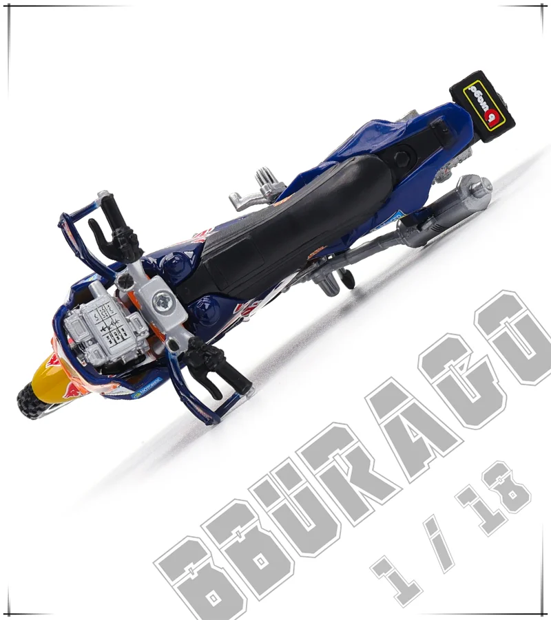 Bburago 1 18 Scale Red Bull KTM 450 Rally 2018 Alloy Die Cast Motorcycle Model Licensed Collectible