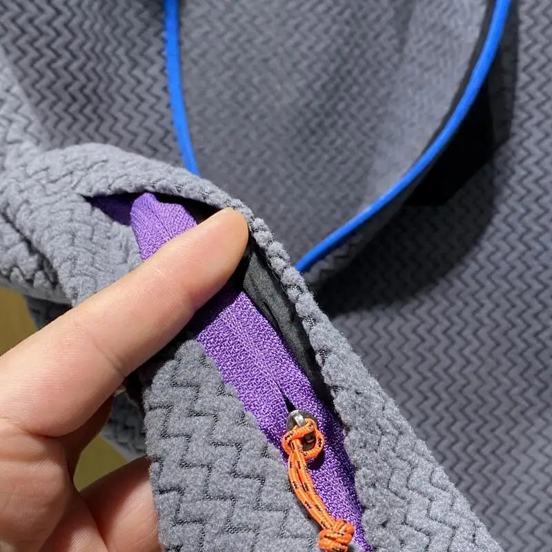 Mens Warm Fleece Hoodie Outdoor Jacket Breathable Skin Friendly Autumn Winter Thermal Sweatshirt