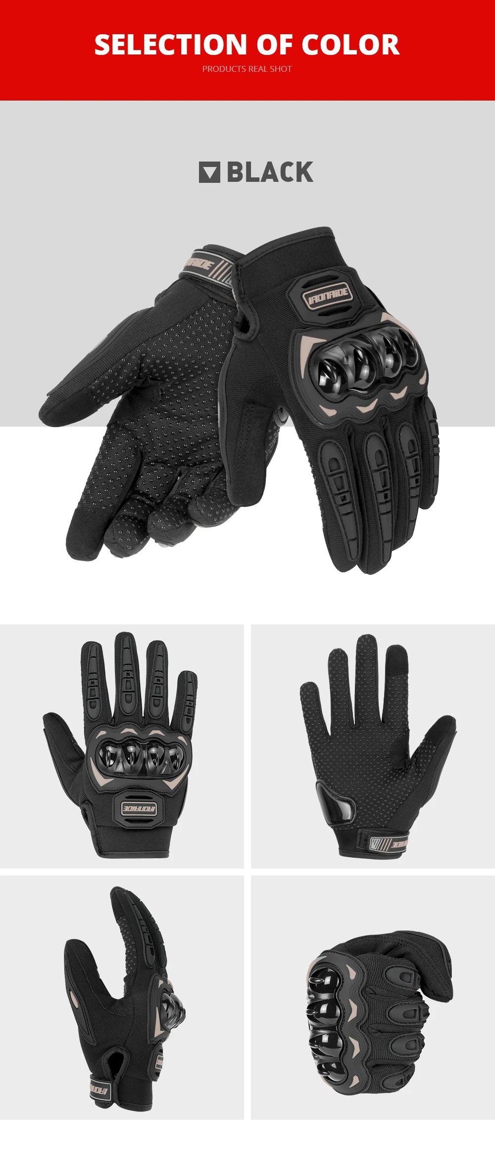 Motorcycle Riding Gloves Full Finger Touch Screen Waterproof Summer Gloves