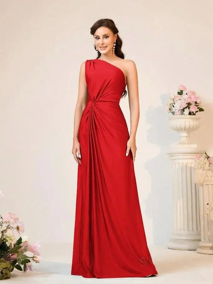 Women's Elegant Backless Evening Gown - European Style Banquet & Gala Dress