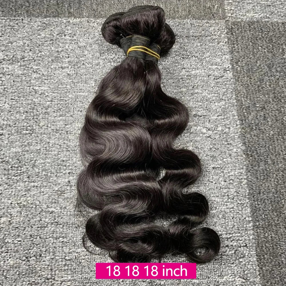 Queenlike 24 24 24 Inch Body Wave Bundles Human Hair 12A Brazilian Raw Hair Weave Bundles 1/3 PCS Human Hair Bundles Extensions - trendingshoping.com
