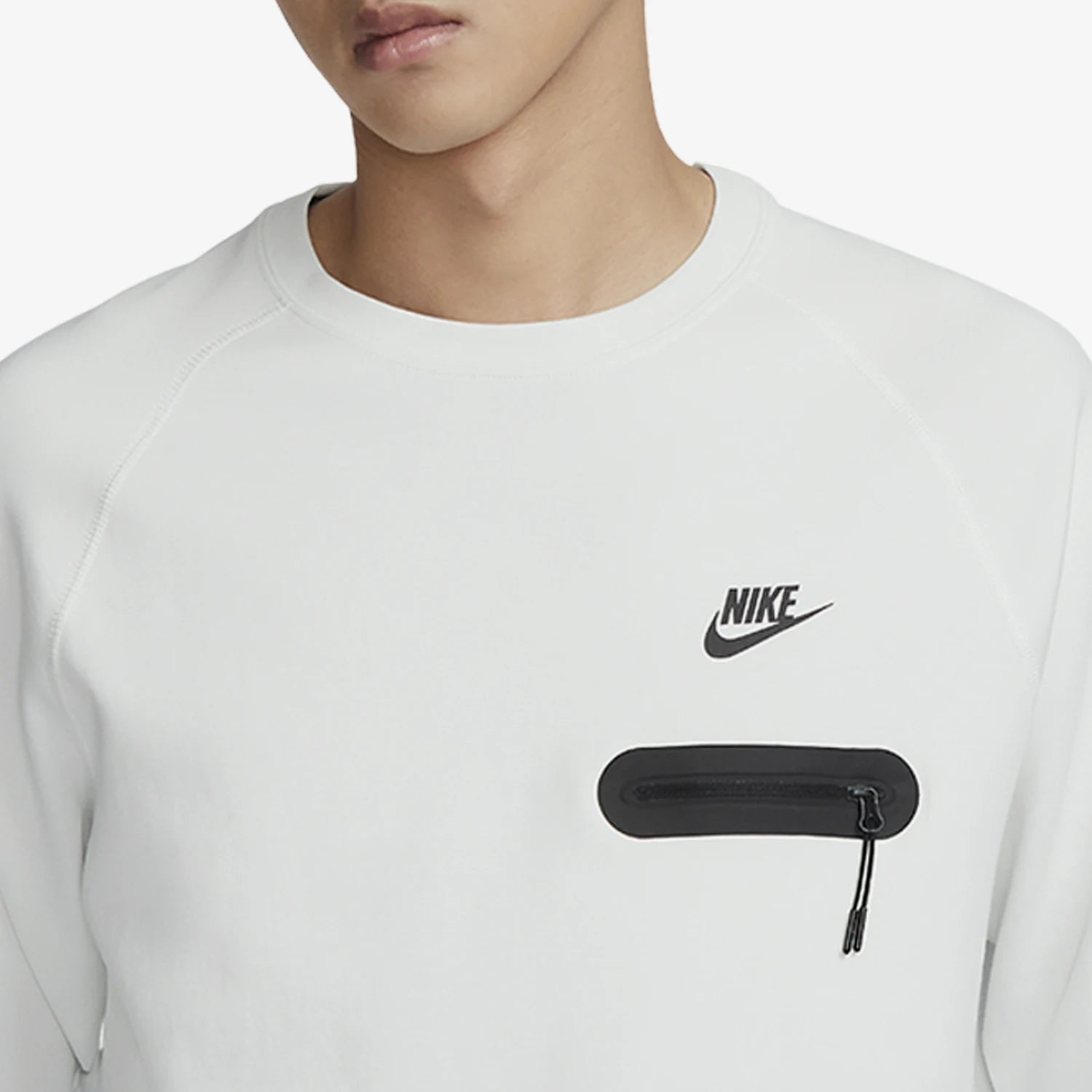 Men’s Tech Fleece Sweatshirt – Loose Fit Round Neck Casual Pocket