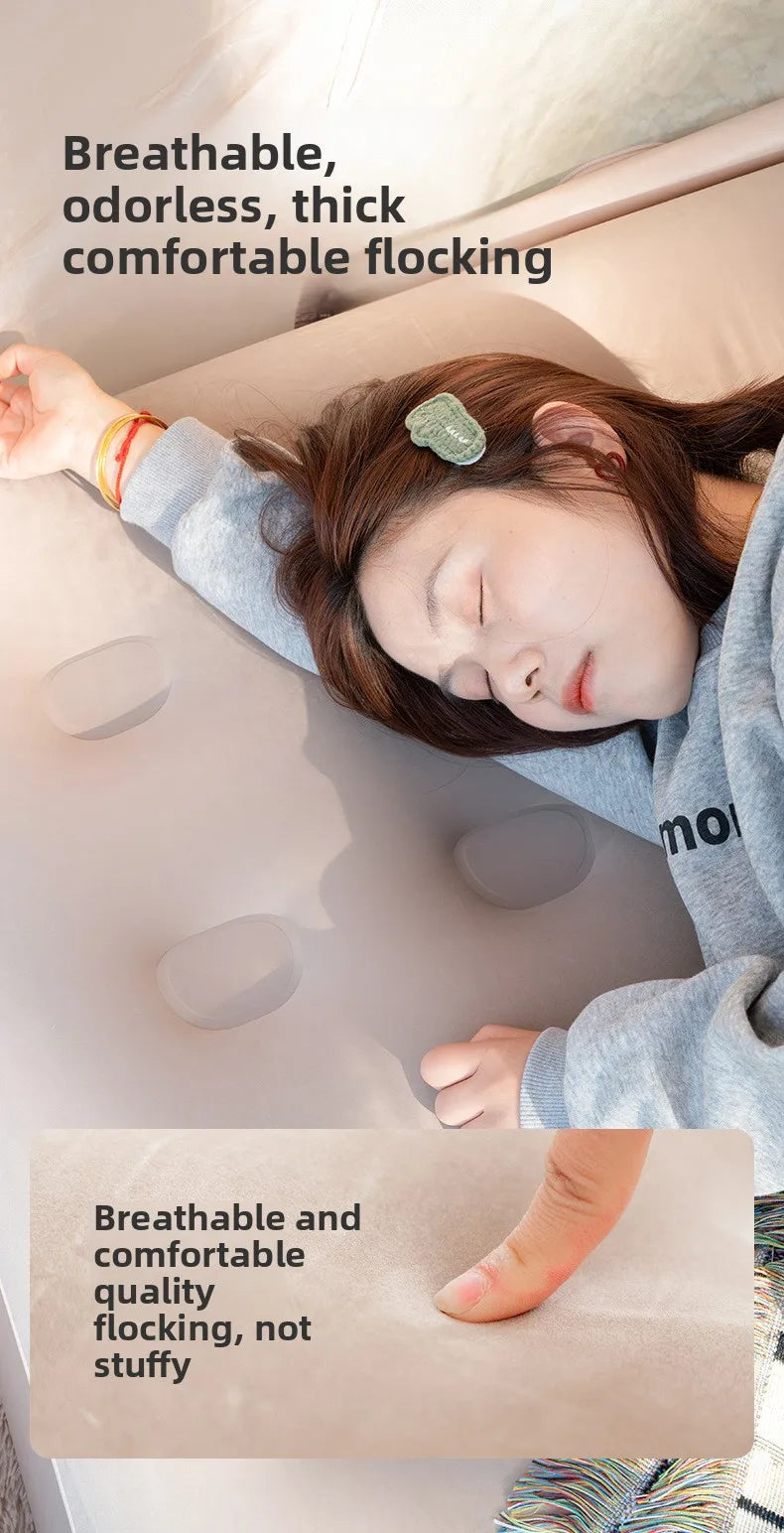 Outdoor Camping Inflatable Sofa Portable Folding Air Mattress For Hiking Tent Home Use