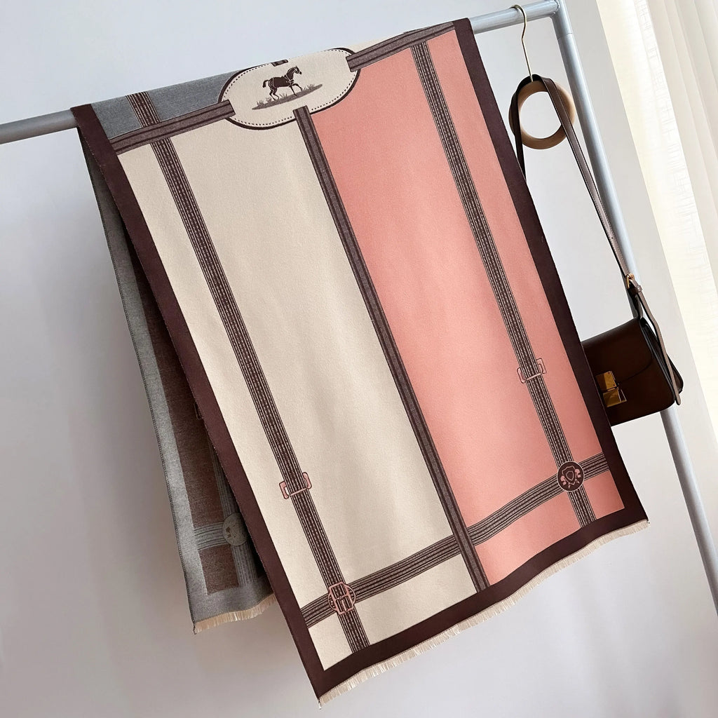 NEW Luxury Winter Thick Warm Scarf Women Cashmere Shawl and Wraps Pashmina Neckerchief Bufanda Female Long Tessel Echarpe 2024 - trendingshoping.com