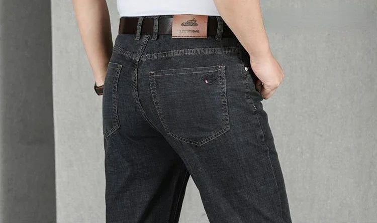 Jeans For Men Workwear Classic Straight Baggy Pants With Pockets High Quality 2025 Fashion Trousers