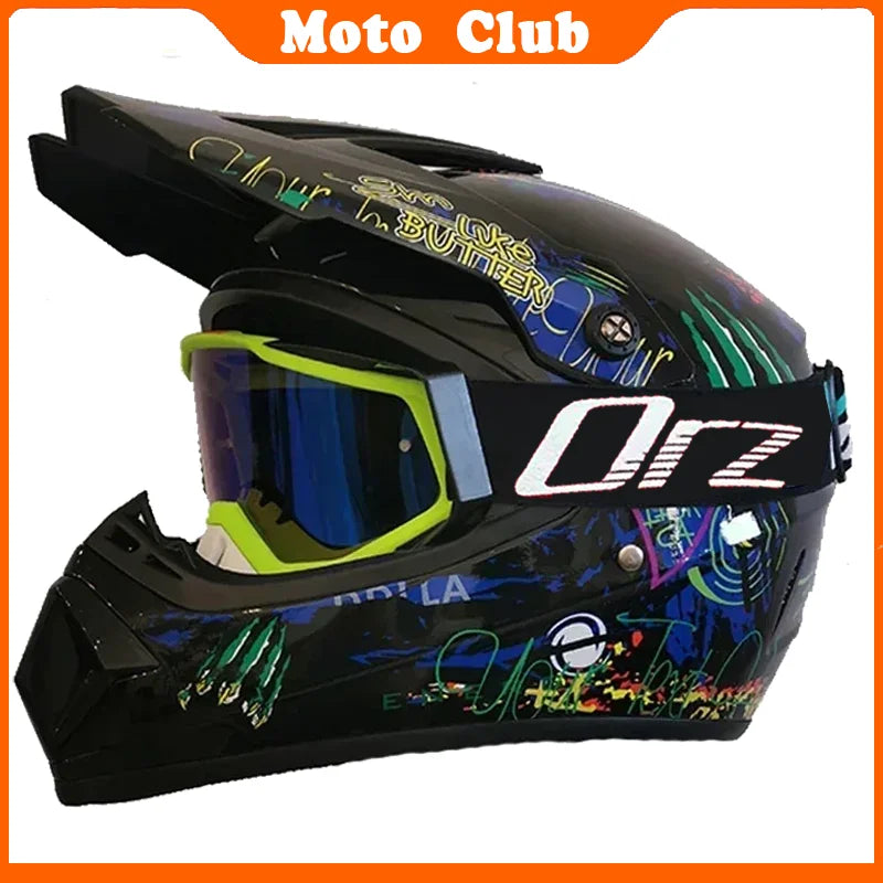 Kids Motocross Motorcycle Helmet Off Road Protective Helmet with Goggles