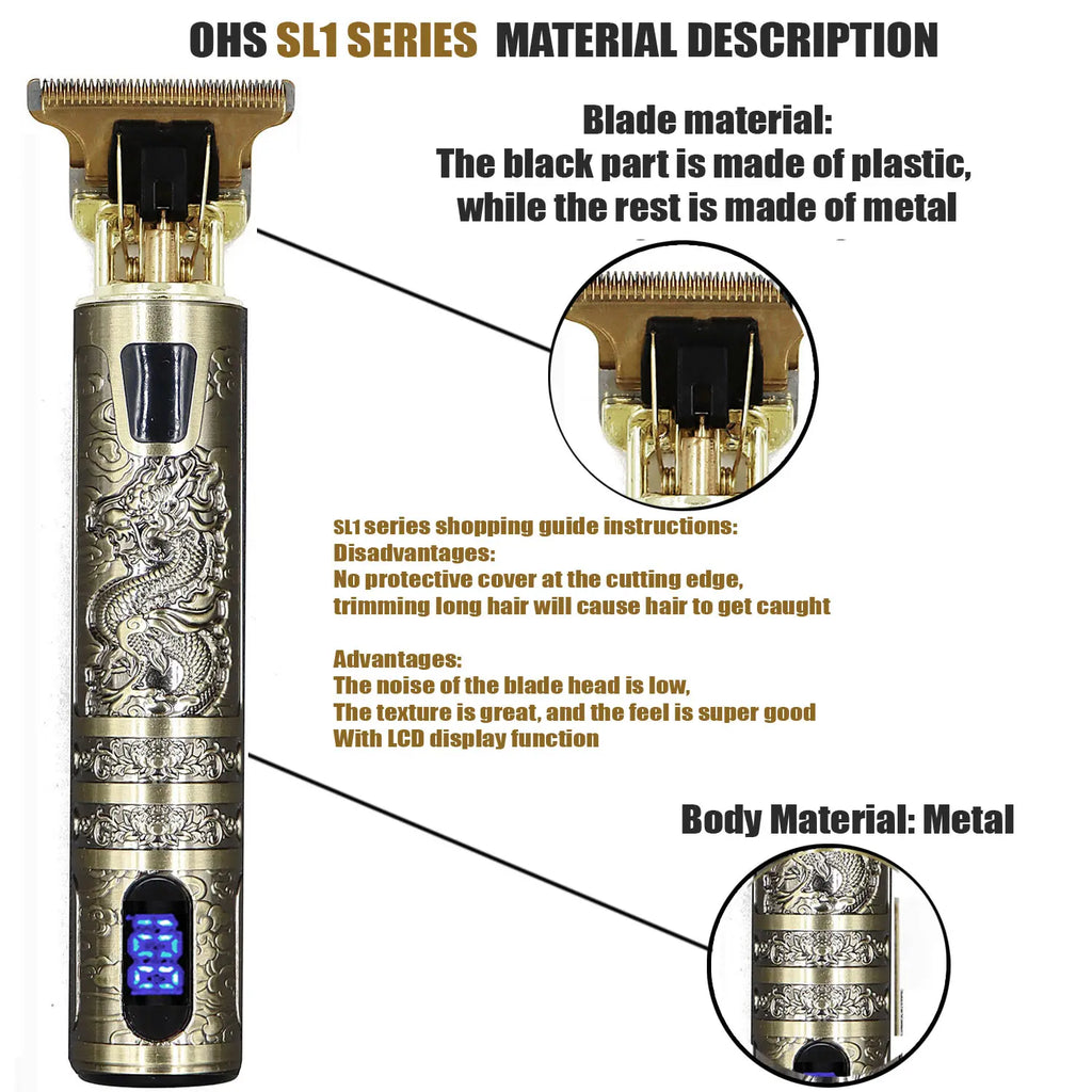 T9 Hair Clipper Repair Beard Shaving Body Hair Trimmer Clippers Electric Machine Men Haircut Machine 0mm Barber Shaver - trendingshoping.com