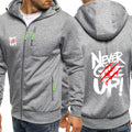 Not Afraid Of Failure Printing 2026 New Spring Autumn Men's Three-color Zipper Fashion Hooded Streetwear Casual  Jacket