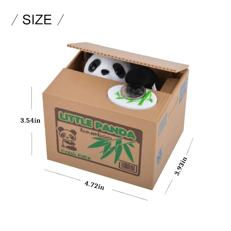 Panda Coin Box Kids Money Bank Automated Cat Thief Money Boxes Toy Gift for Children Coin Piggy Money Saving Box Christmas gift - trendingshoping.com